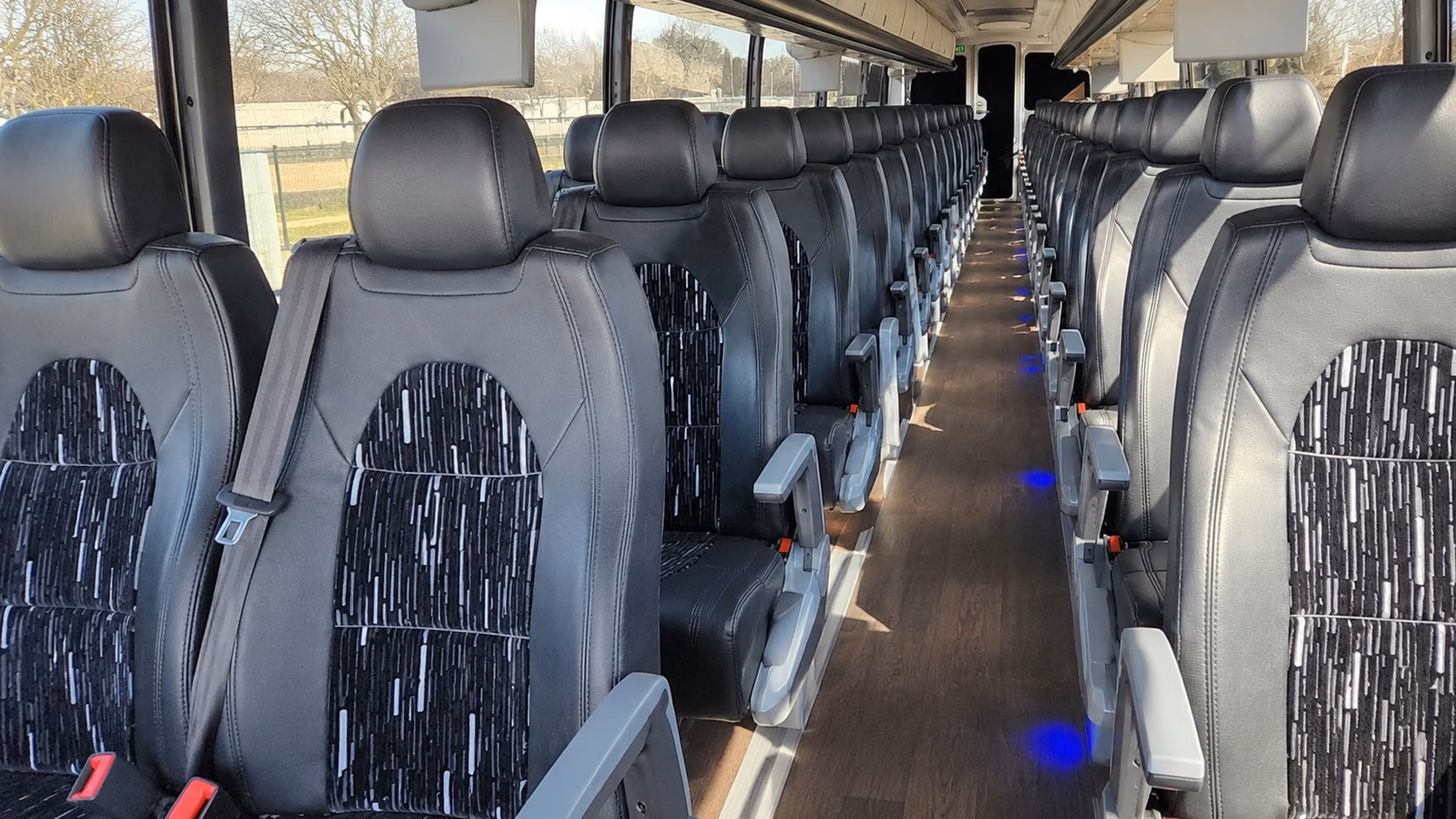 west palm beach charter bus interior