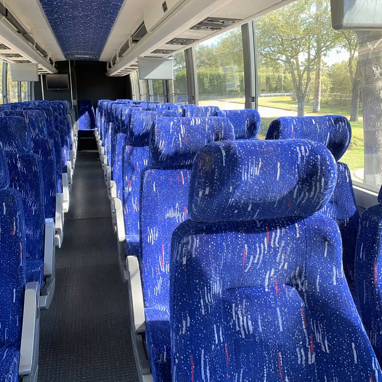 west palm beach charter bus rental interior